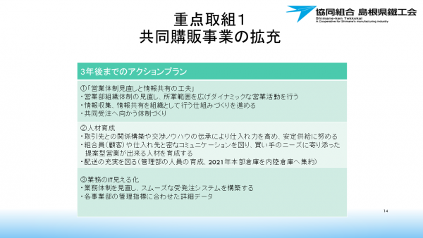 組合 中長期経営計画 作成のお知らせ 協同組合島根県鐵工会